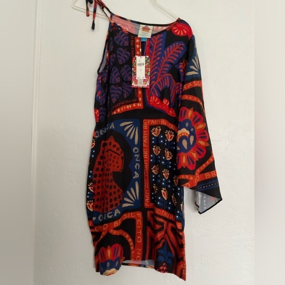 NEW Farm Rio for Anthropologie One Sleeve Dress NWT​​​​​​​​ - Picture 6 of 8